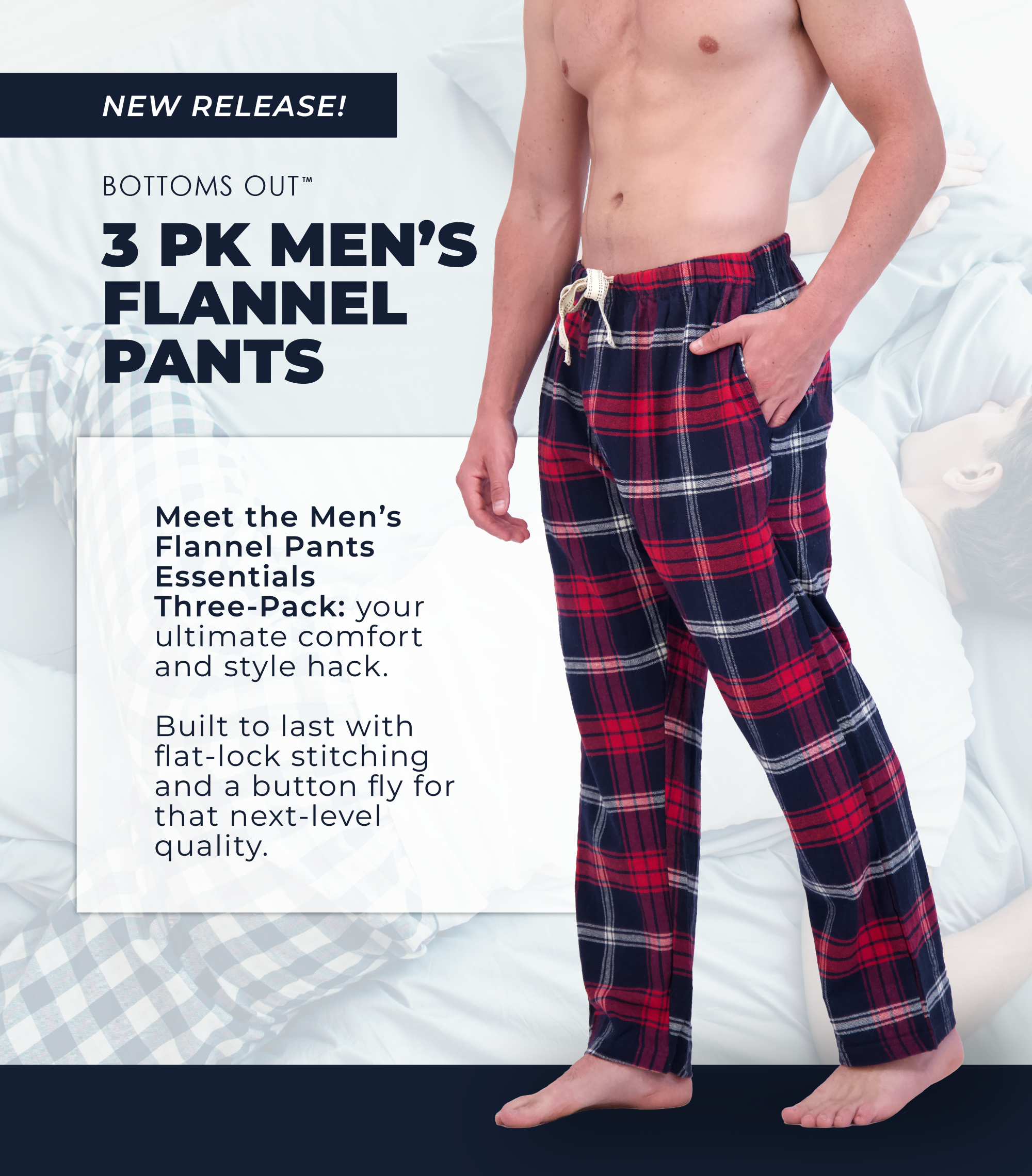 3PK Kevin Flannel Pant