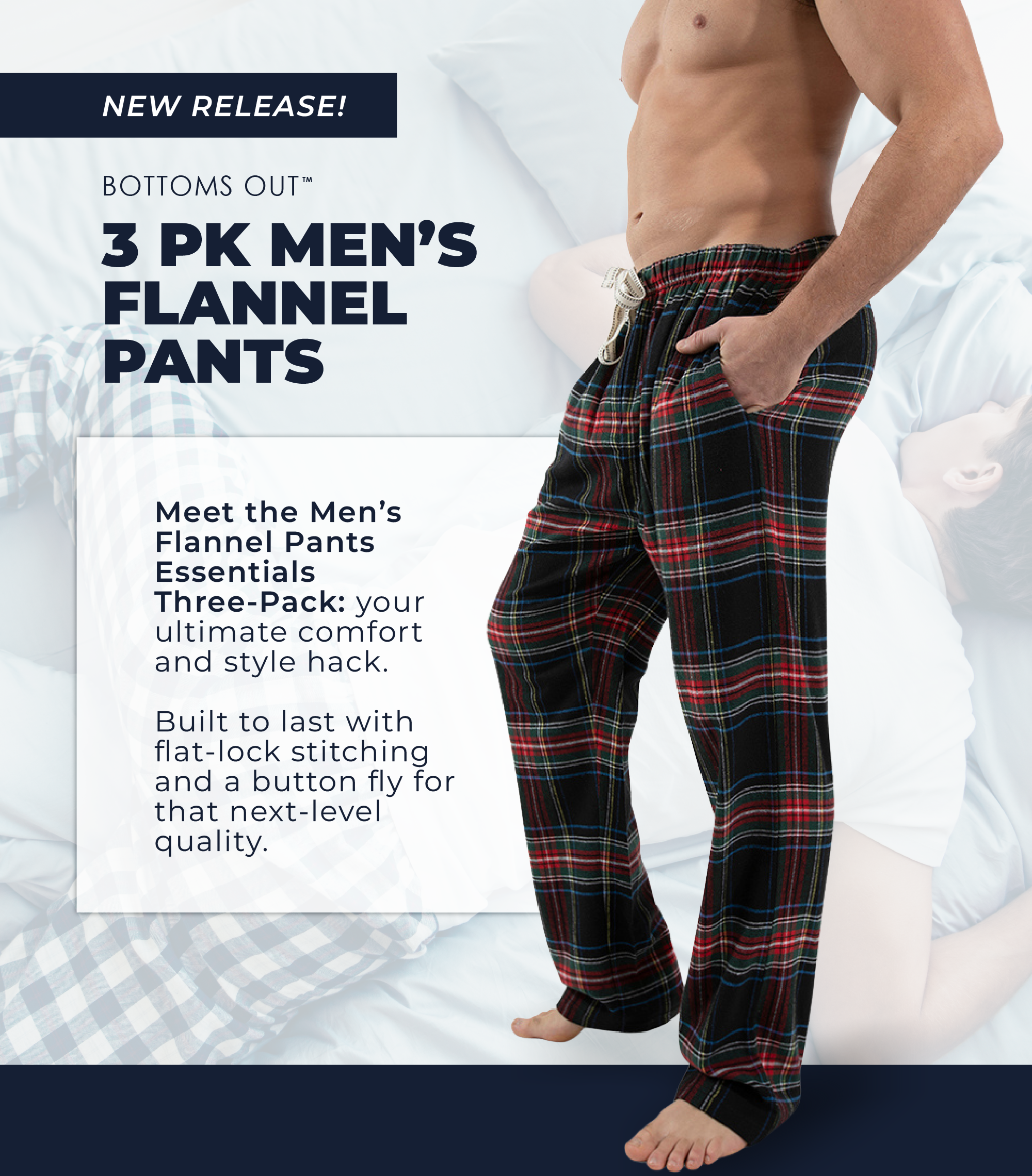 3PK Kevin Flannel Pant