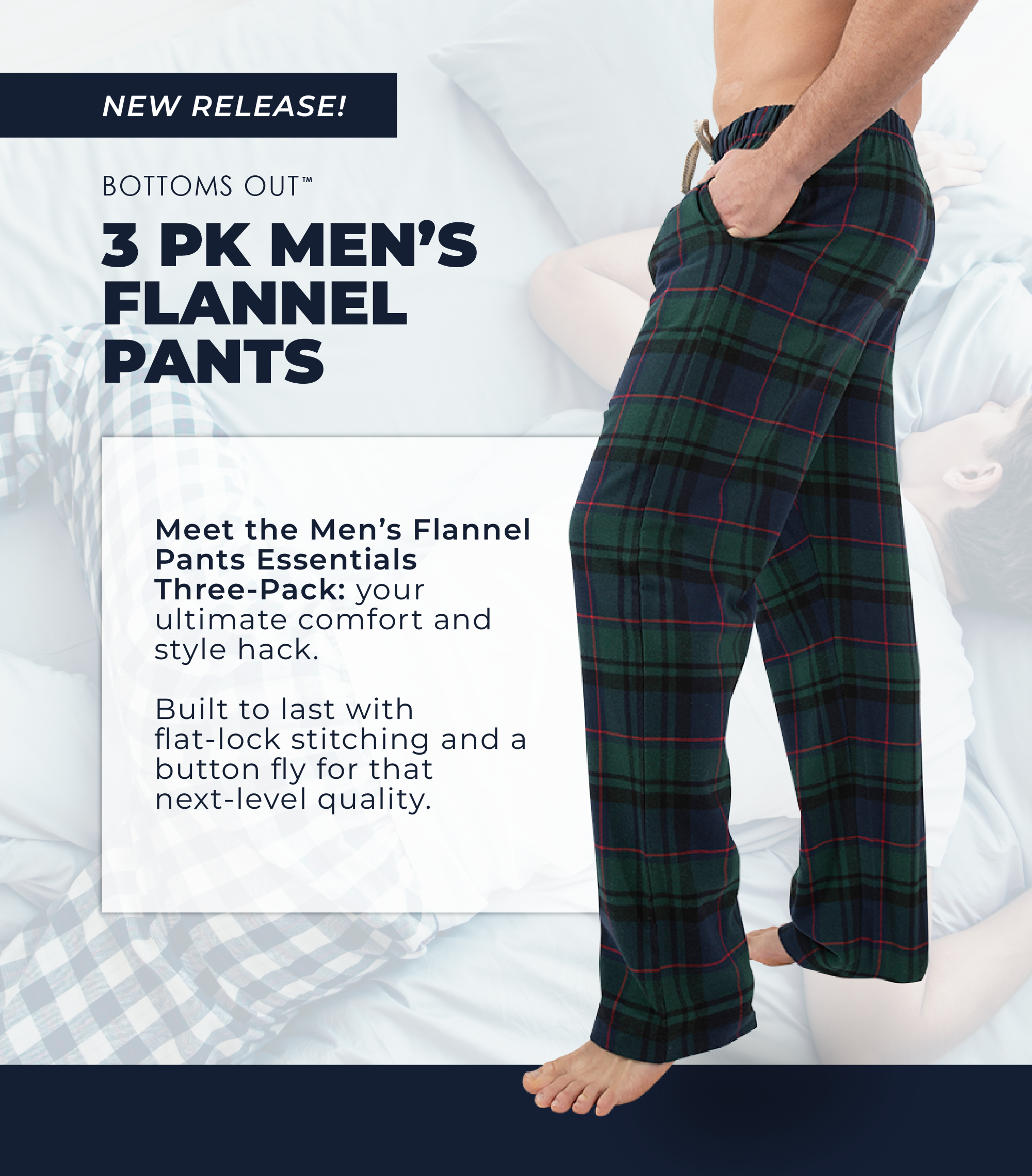 3PK Kevin Flannel Pant