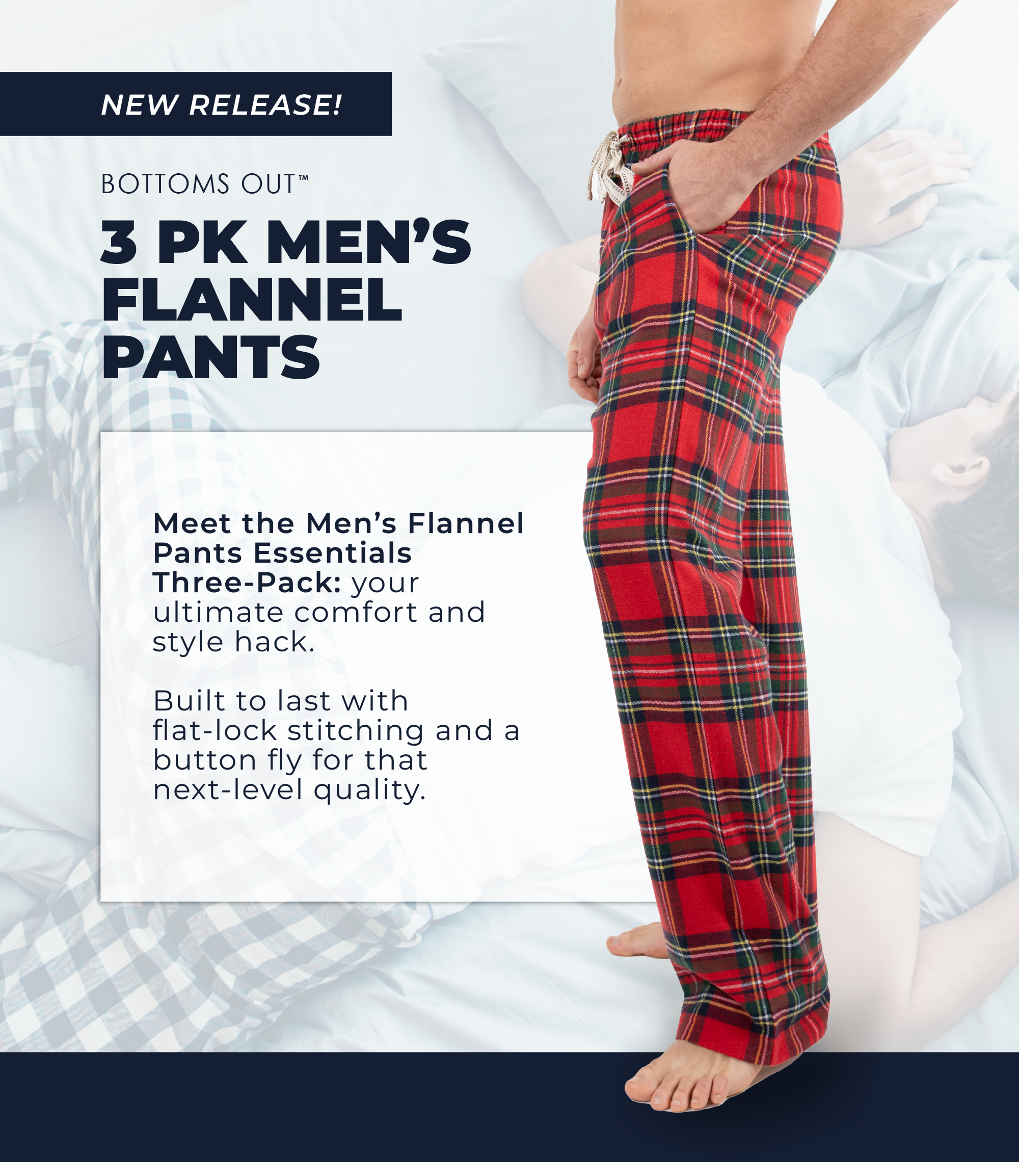 3PK Kevin Flannel Pant